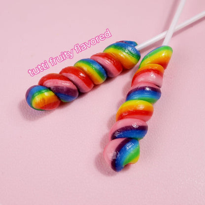 Rainbow Twist Lollipops, Unicorn Birthday Party Candy, 24 Count, 14.2 Ounce Box