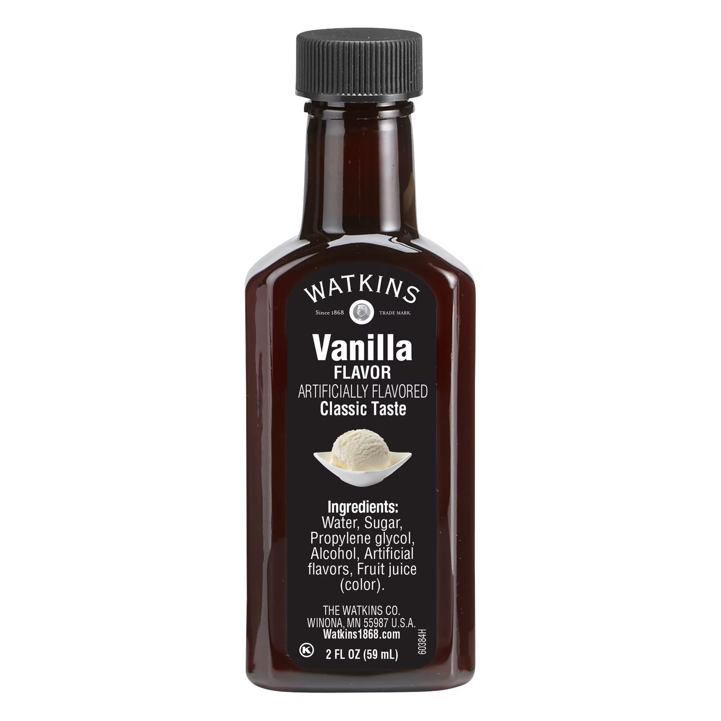 (4 pack) Watkins Vanilla Flavor, 2 fl oz (Baking Extract, Plastic Container)