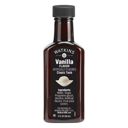 (4 pack) Watkins Vanilla Flavor, 2 fl oz (Baking Extract, Plastic Container)