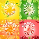 Assorted Fruit Pinwheel Starlight Hard Candy - 1 Pound (Approximately 75 pieces) - Fruit Flavored Starlight Individually Wrapped, Christmas Candy