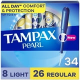 (3 pack) Tampax Pearl Tampons Multipack with LeakGuard Braid, Light/Regular, 34 Count