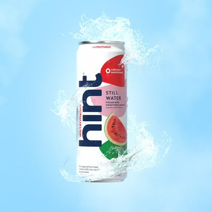 Hint Canned Water, Watermelon-Purified Flavored Water with Zero Calories, Natural Flavors, and Sugar Free - 12 Fl Oz Cans (Pack of 12)