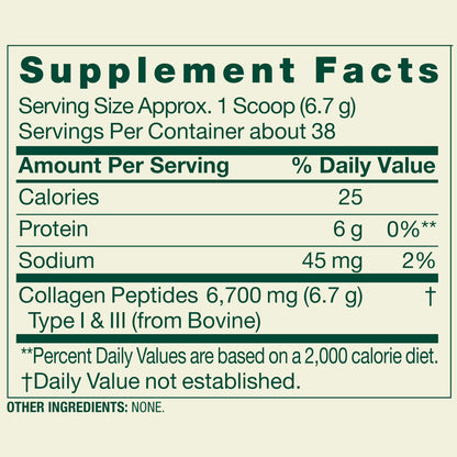 Spring Valley Collagen Peptides Type 1 & 3 Dietary Supplement Powder for Hair/Skin/Nails, 9 oz