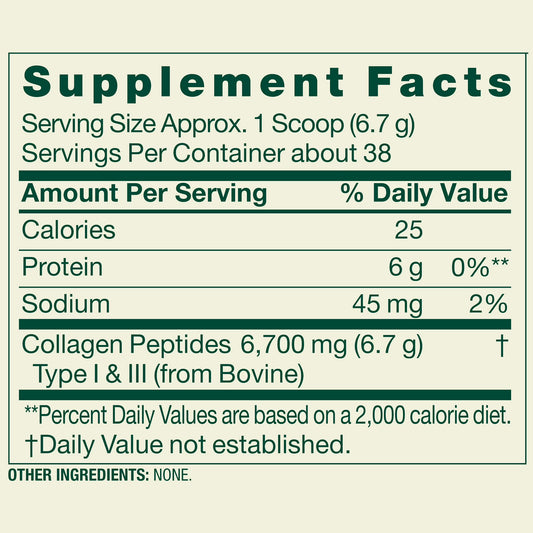 Spring Valley Collagen Peptides Type 1 & 3 Dietary Supplement Powder for Hair/Skin/Nails, 9 oz