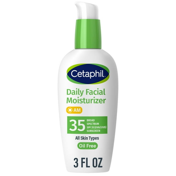 Cetaphil Daily Facial Moisturizer Lotion for Sensitive Skin Care, Broad Spectrum SPF 35, 3 fl oz