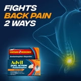 Advil Dual Action Pain Relievers for Back Pain Relief Caplets, 250Mg Ibuprofen and 500Mg Acetaminophen, 72 Count