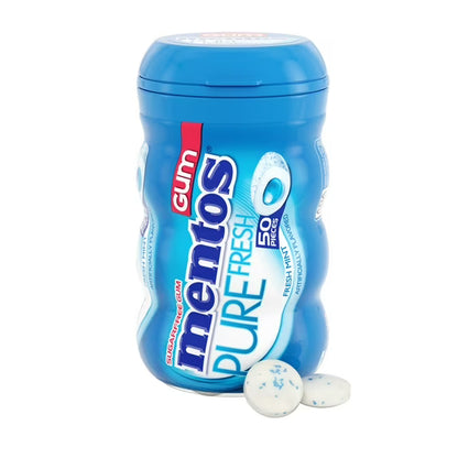 (4 pack) Mentos Pure Fresh Sugar-Free Fresh Mint Xylitol Chewing Gum, 50 Count Bottle