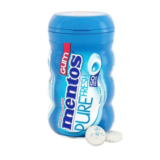 (4 pack) Mentos Pure Fresh Sugar-Free Fresh Mint Xylitol Chewing Gum, 50 Count Bottle