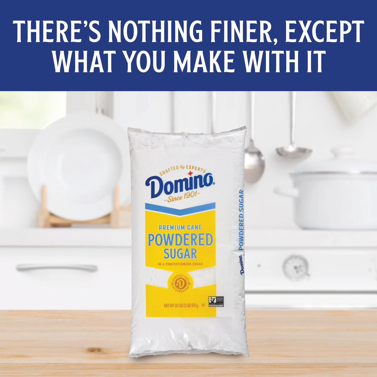 (6 pack) Domino Confectioners Sugar, Pure Cane, 10x Powdered, Allergen-Free, 4 lb (1.81 kg), Plastic Bag