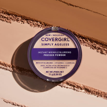 COVERGIRL Simply Ageless Wrinkle Defying Pressed Powder, 265 Tawny, 3.9 oz, Hydrating Formula