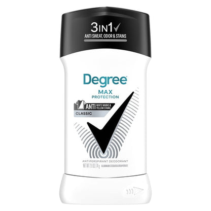 Degree Men UltraClear Antiperspirant Deodorant 72-Hour Sweat and Odor Protection Black+White Antiperspirant For Men With MotionSense Technology, 2.6oz