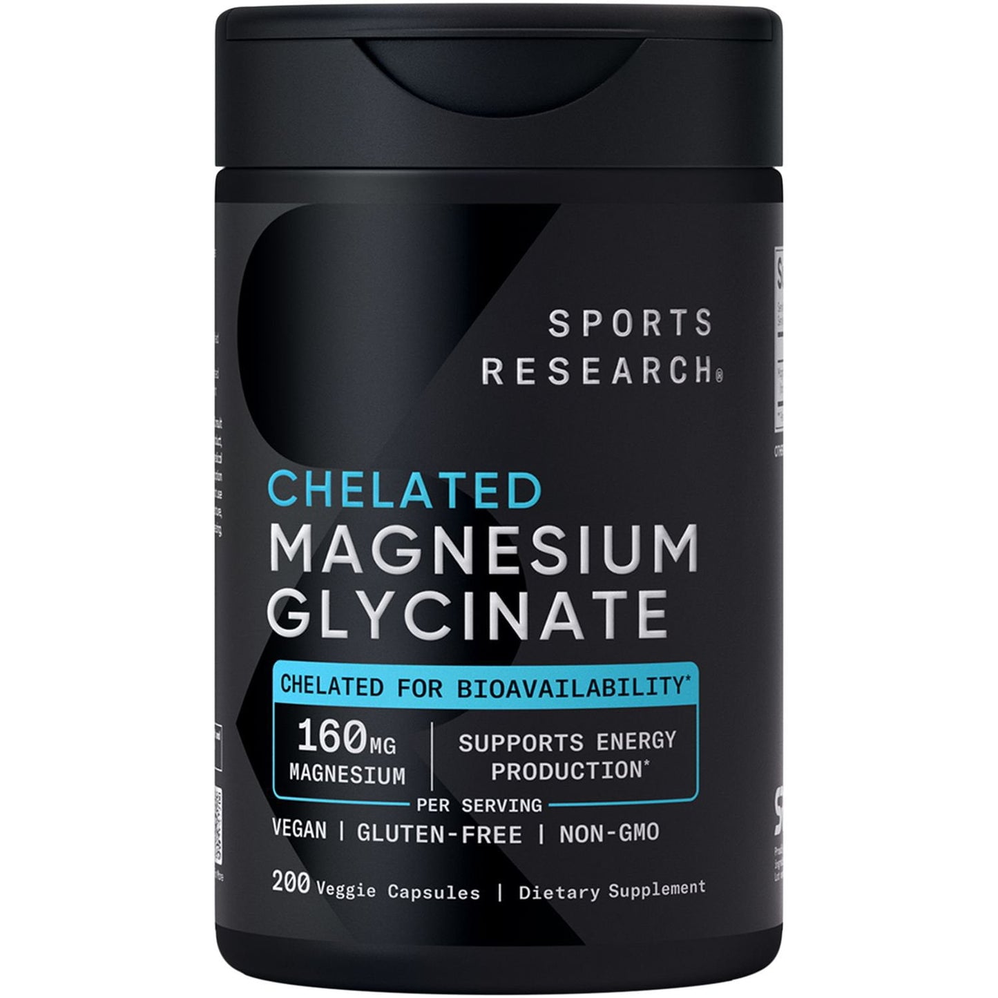 Chelated Magnesium Glycinate 160mg (200 veggie capsules) Sam's Club