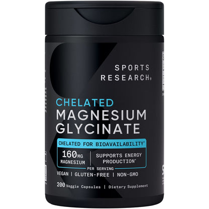 Chelated Magnesium Glycinate 160mg (200 veggie capsules) Sam's Club