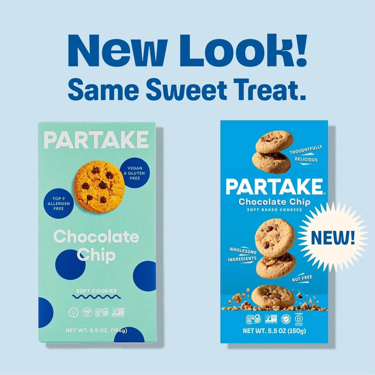 Gluten Free Partake Cookies & Cracker Variety Pack (Soft Baked Chocolate Chip, Classic Graham Cracker, Vanilla Wafer) - Vegan - Free From the Top 9 Allergens - (3 Pack, 5.5oz Boxes)