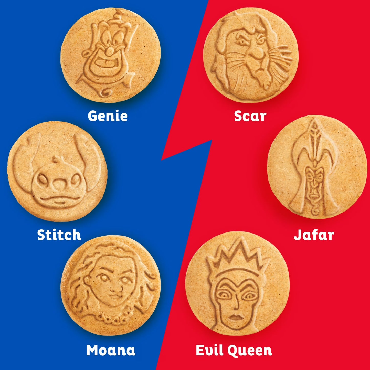 Disney Heroes and Villains Graham Snacks, Custom Cookies Variety Pack, Kids Snacks, 10 Snack Packs