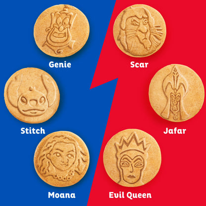 Disney Heroes and Villains Graham Snacks, Custom Cookies Variety Pack, Kids Snacks, 10 Snack Packs