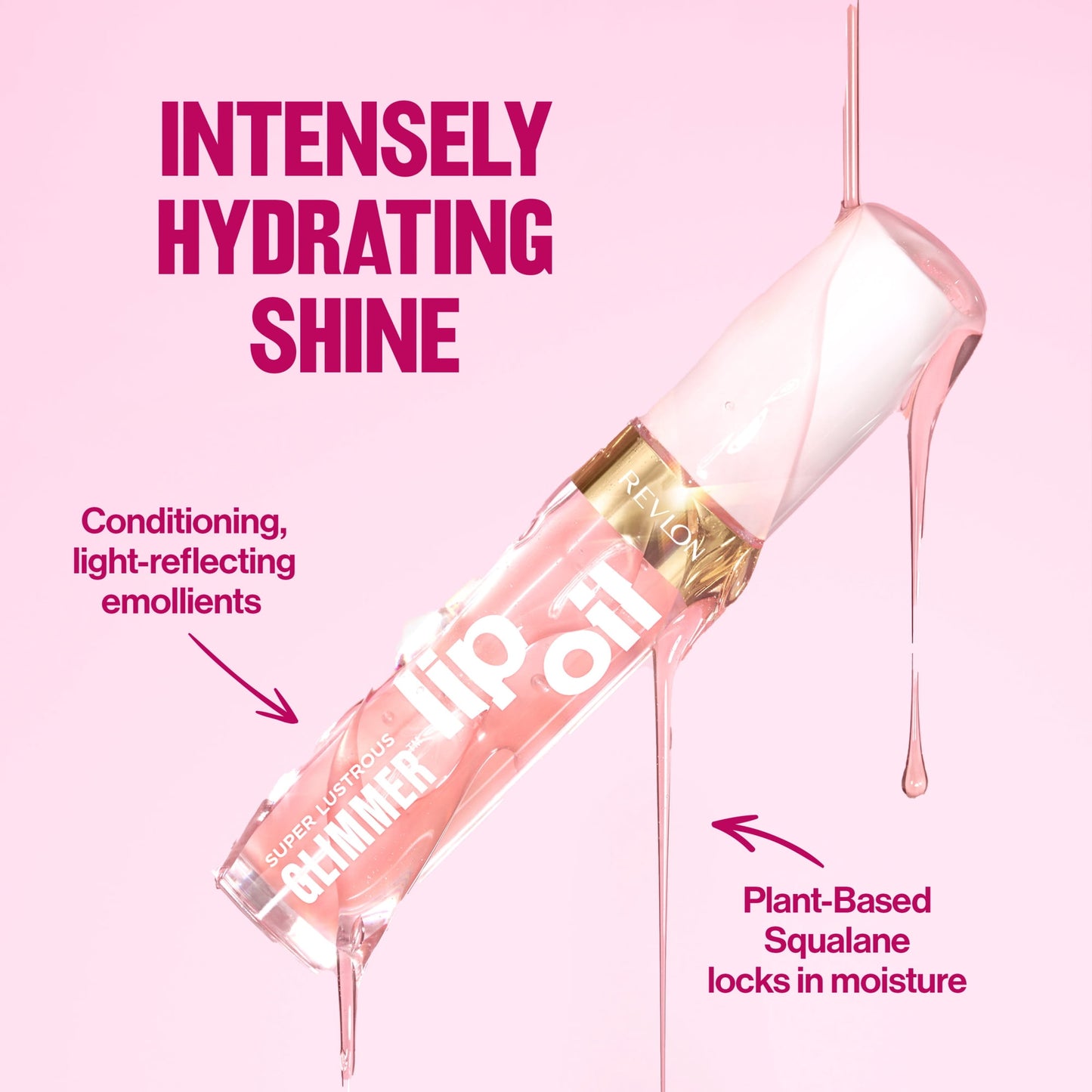 Revlon Super Lustrous Glimmer Nourishing Lip Oil, 002 Miss Coral, 0.13 fl oz