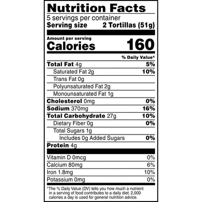 (6 pack) CHI-CHI'S Flour Tortillas Street Taco Size, Shelf Stable, 9oz Resealable Plastic Package, (10 Tortillas)