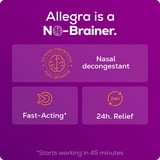 Allegra D 24-Hour Non-Drowsy Allergy and Congestion Relief Tablets, 15 ct.
