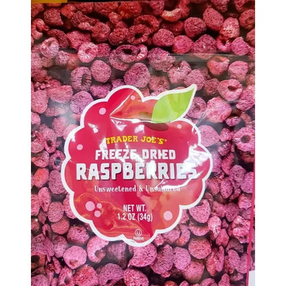 Trader Joe's Freeze Dried Raspberries Unsweetened Unsulfured Raspberry (1.2oz)