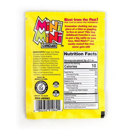 (12 pack) Gerrit J Verburg Co. Mini Fruit Flavored Mini Chicles Gum, Chewing Gum 22.5g Pack