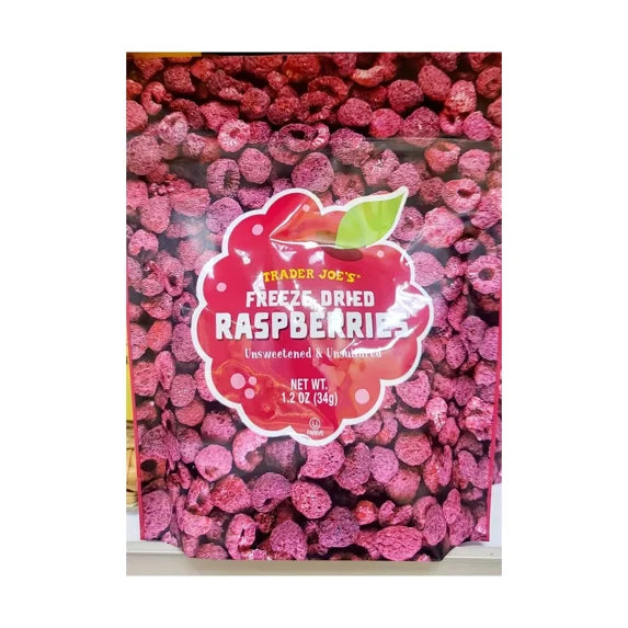 Trader Joe's Freeze Dried Raspberries Unsweetened Unsulfured Raspberry (1.2oz)