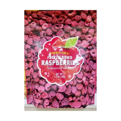 Trader Joe's Freeze Dried Raspberries Unsweetened Unsulfured Raspberry (1.2oz)