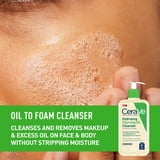CeraVe Hydrating Foaming Oil Cleanser, Daily Face Wash For Dry to Very Dry Skin, 8 fl oz