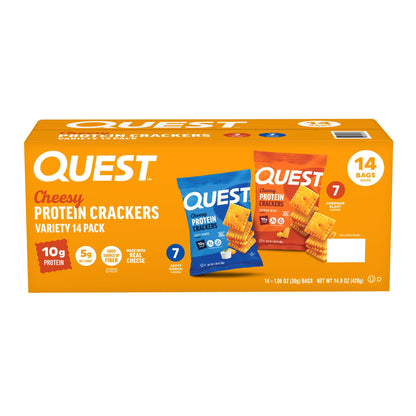 Quest Cheesy 10g Protein Crackers Variety Pack, 14 ct.