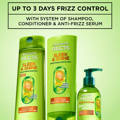 Garnier Fructis Frizz Control Hair Serum with Kera System Argan Oil, All Hair Types, 5.1 fl oz