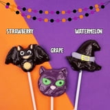Halloween Cat, Bat and Witch Hat Lollipops, Trick or Treat Candy, 24 Count, 10.16 Ounce Box