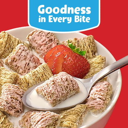 Kellogg's Frosted Mini-Wheats Strawberry Breakfast Cereal, High Fiber, Family Size, 20 oz