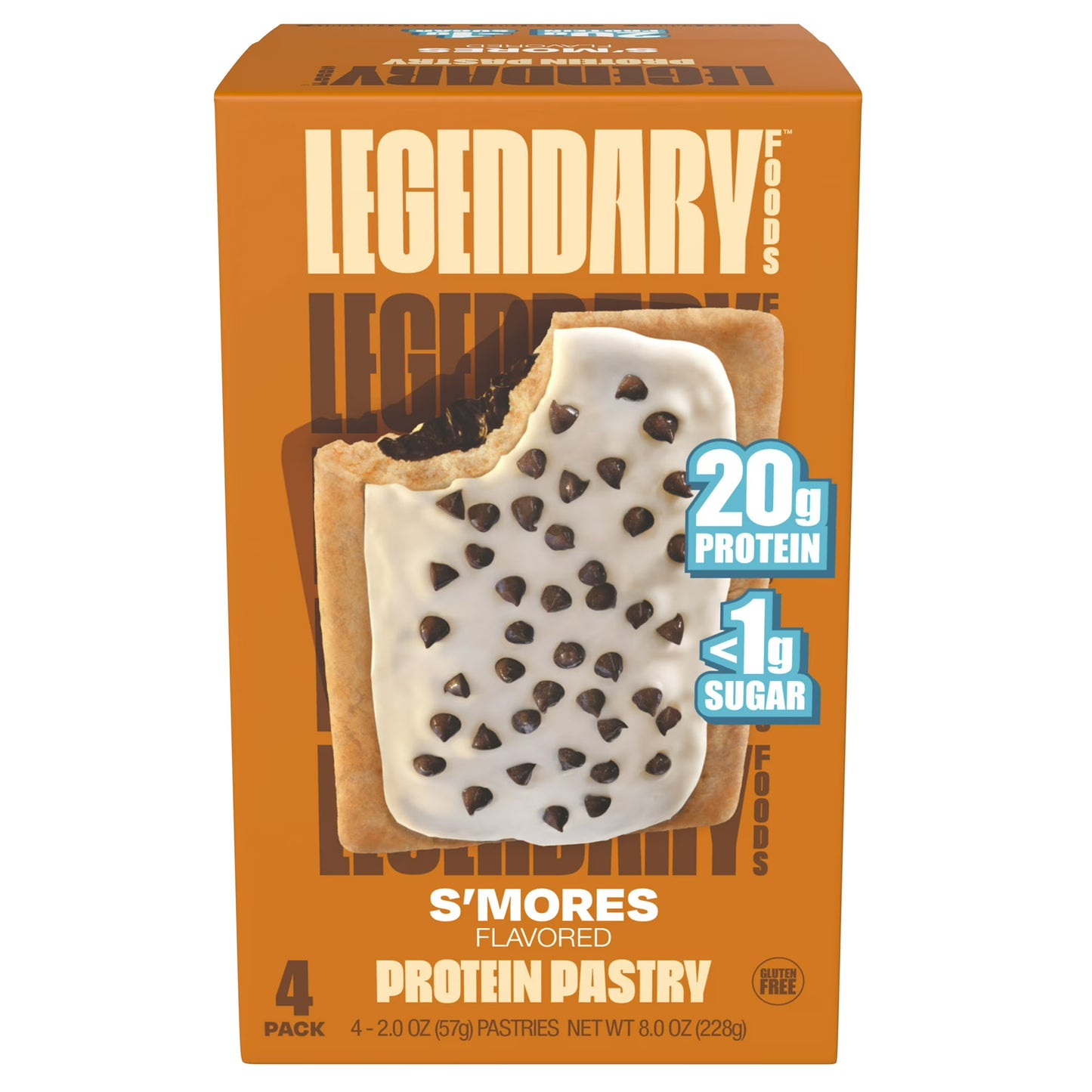 Legendary Foods Gluten Free and Keto Friendly Protein Pastry - S'mores - 8oz/4ct