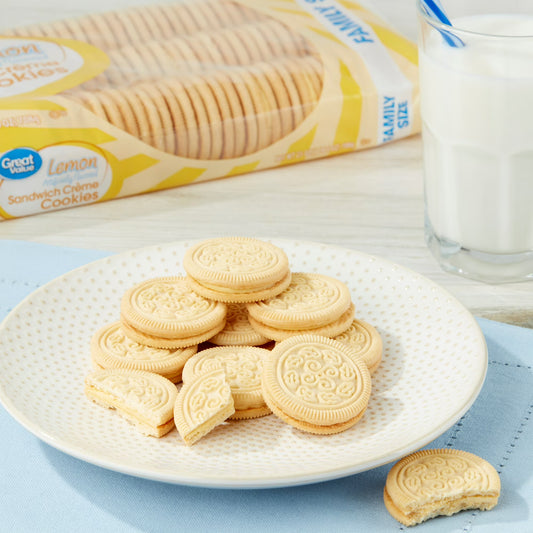 Great Value Lemon Flavor Sandwich Cookies, 25 oz