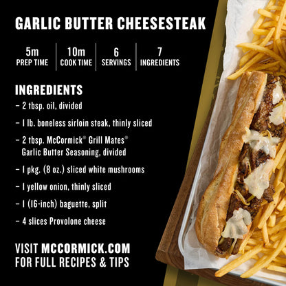 Grill Mates Garlic Butter Seasoning, 6.56 oz Bottle