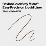 Revlon ColorStay Micro Easy Precision Liquid Eyeliner, 24hr Coverage, 302 What the Fudge, 0.057 fl oz