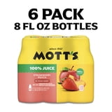 Mott's 100% Strawberry Peach Juice, 8 Fluid Ounce, 6 Count Bottles