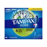 (3 pack) Tampax Pearl Tampons with LeakGuard Braid, Super Absorbency, 50 Count