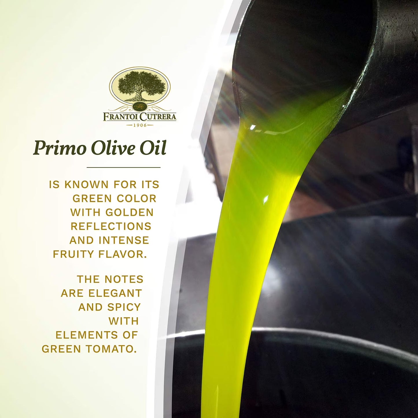 Frantoi Cutrera Primo Cold Extracted Italian Extra Virgin Olive Oil Cold Pressed, Polyphenol Rich Olive Oil, Authentic Certified DOP Sicilian EVOO Imported From Italy, 25.4 fl oz (Pack of 1)