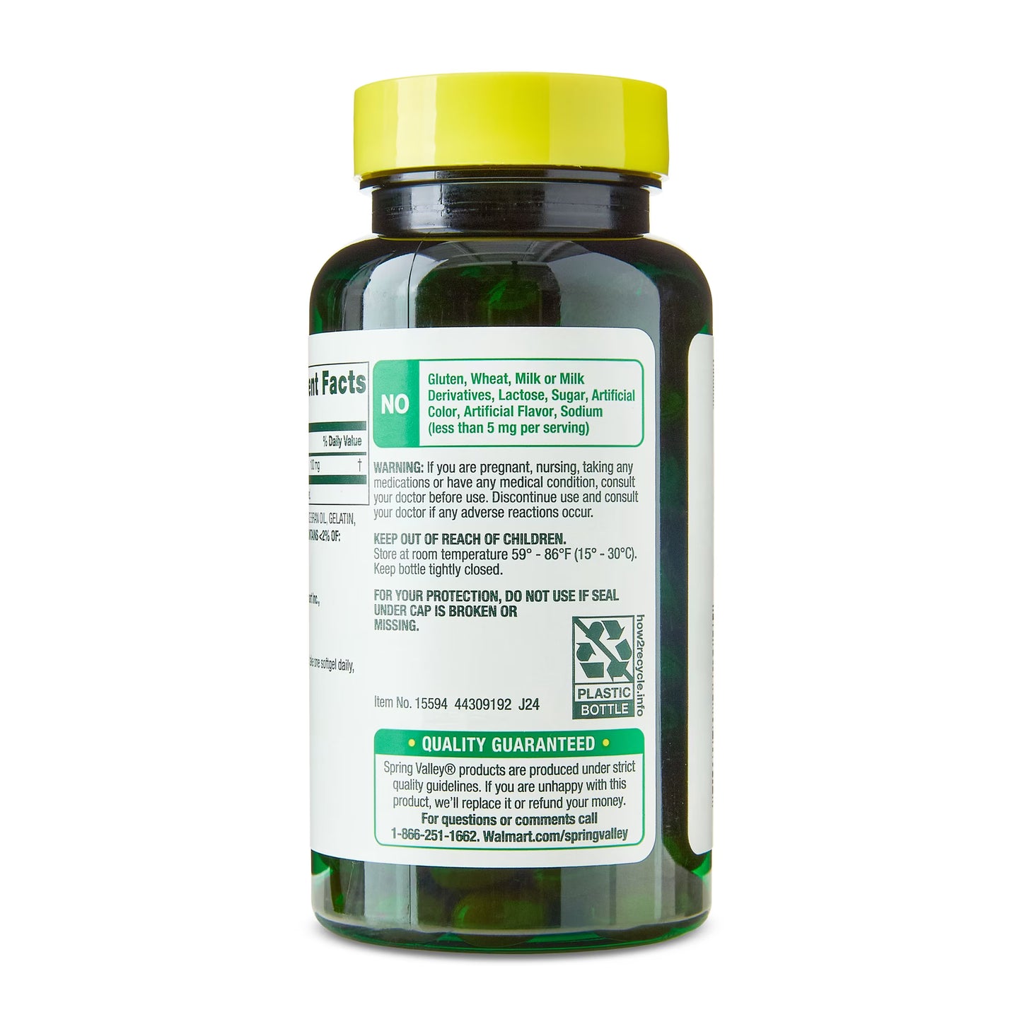 Spring Valley Rapid-Release CoQ10 Heart Health Dietary Supplement Softgels, 100 mg, 120 Count