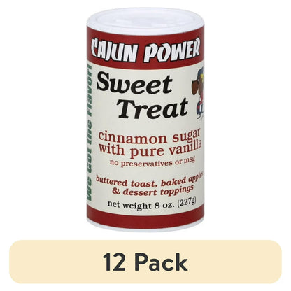 (12 pack) Cajun Power Sweet Treat Cinnamon Sugar With Pure Vanilla, 8.0 OZ