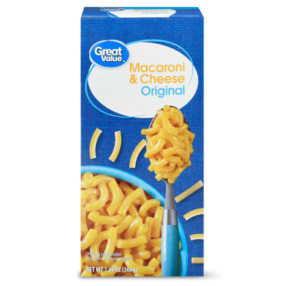 (12 pack) Great Value Original Macaroni & Cheese, 7.25 oz