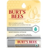 (2 pack) Burt's Bees Ultra Conditioning Moisturizing Lip Balm with Shea and Cocoa Butter, 0.15 oz.