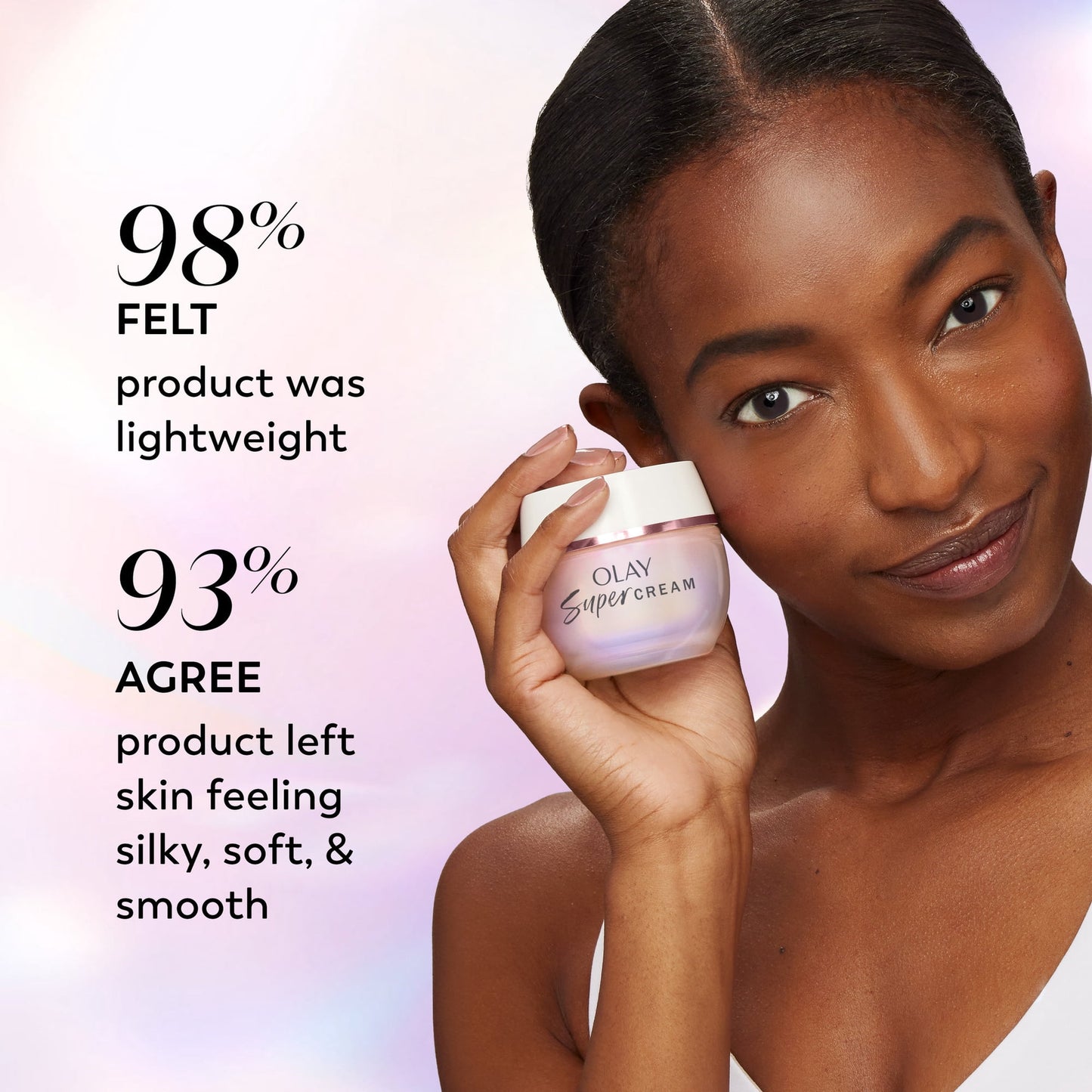 Olay Super Cream without SPF, Lightweight Face Moisturizer, 5-in-1 Skin Care Benefits - Hydrating, Brightening, Firming, Smoothing, and Evens - Niacinamide, Vitamin C, Collagen Peptide, 1.7 oz
