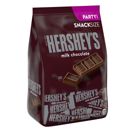 Hershey's Milk Chocolate Snack Size Candy, Party Pack 32.85 oz