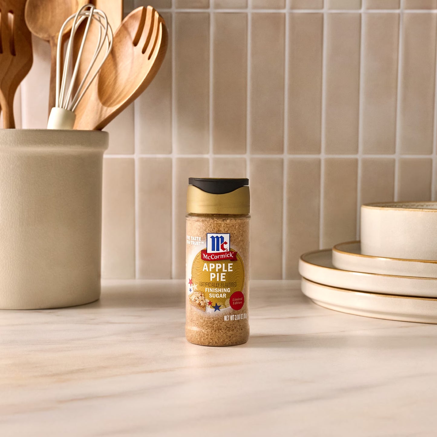 McCormick Apple Pie Finishing Sugar, 3.06 oz Bottle