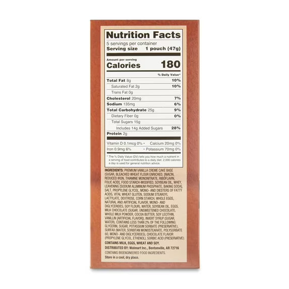 Great Value Chocolate Chip Mini Muffins, 8.25 oz (5 count)