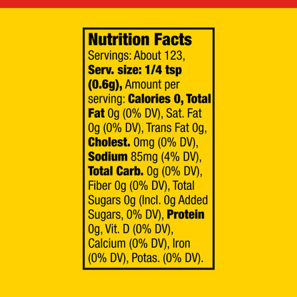 OLD BAY Kosher Less Sodium Seasoning, 2.62 oz Can