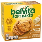 (3 pack) belVita Soft Baked Breakfast Bars, Banana Bread, 5 Packs (1 Biscuit Per Pack)