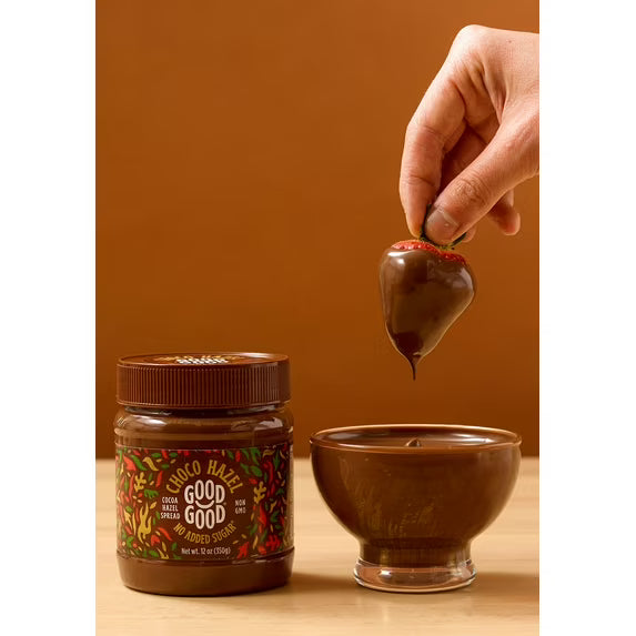 GOOD GOOD Choco Hazelnut Spread with Cocoa, No Added Sugar, 12 oz